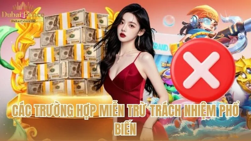 Các trường hợp miễn trừ trách nhiệm phổ biến tại Dubai Palace